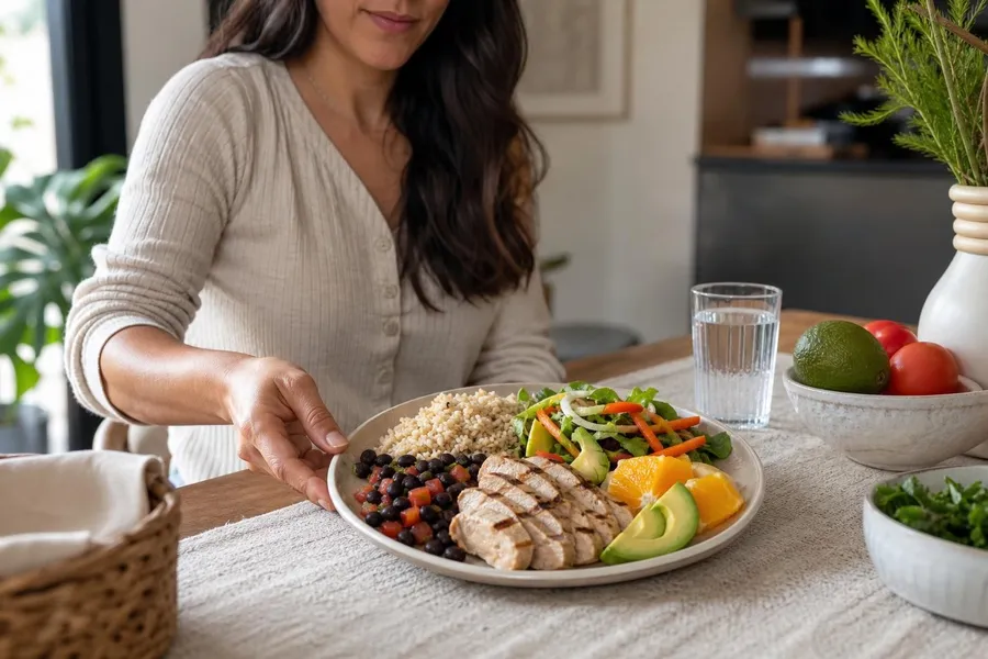Cómo armar un plato saludable y equilibrado en tu comida