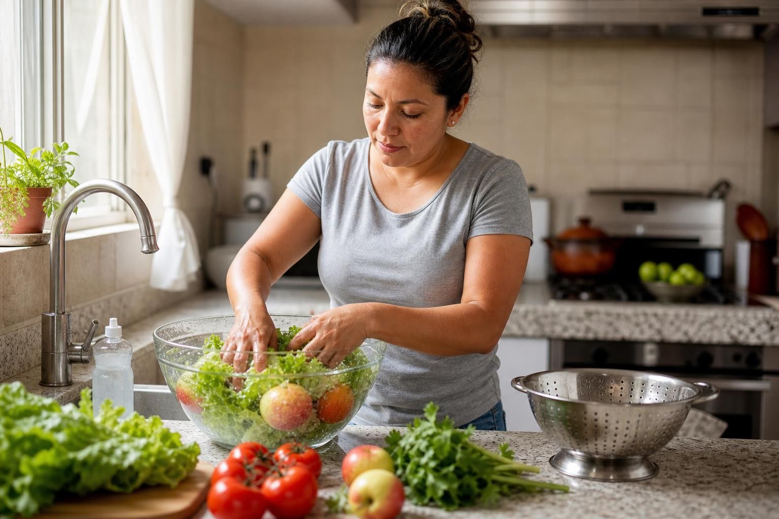 Cómo desinfectar frutas y verduras correctamente en casa