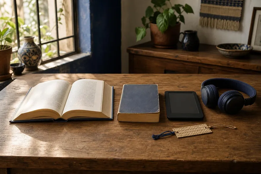 Audiolibro, ebook o libro físico, cuándo elegir cada uno