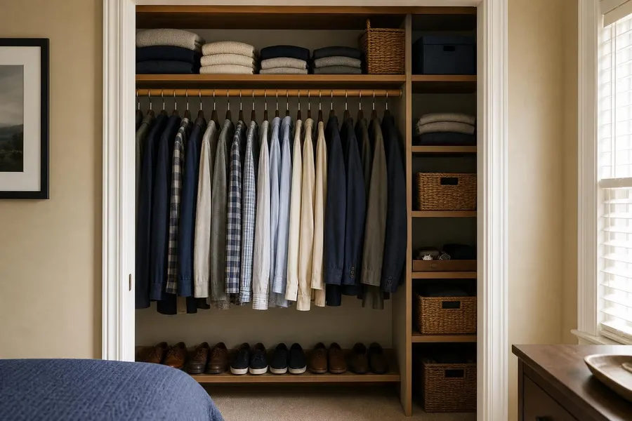 Closet organization that makes mornings easier