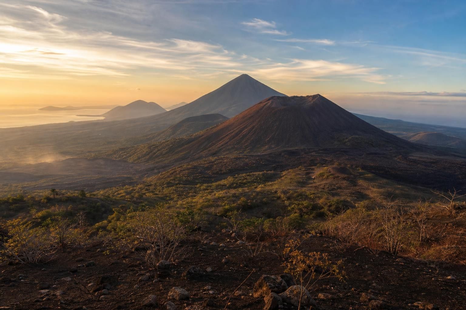 El origen de la cadena de volcanes de Nicaragua